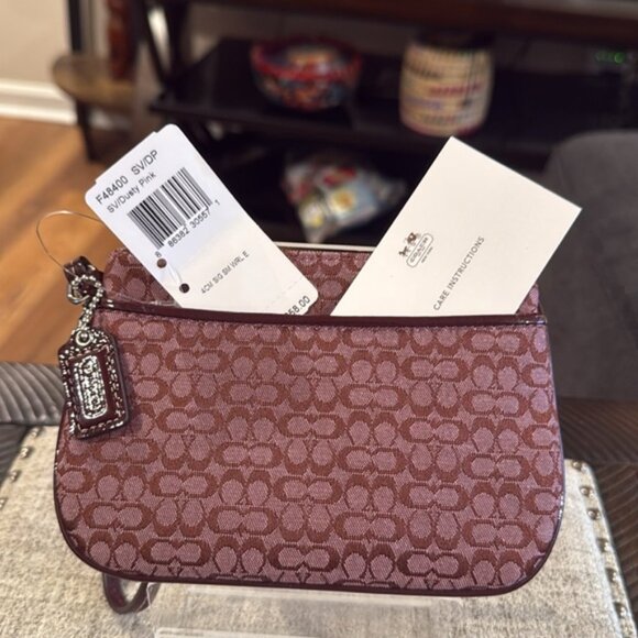 Coach Signature “C” Wristlet (Dusty Pink) with Hangtag & Care Instructions (NWT) - Picture 10 of 10